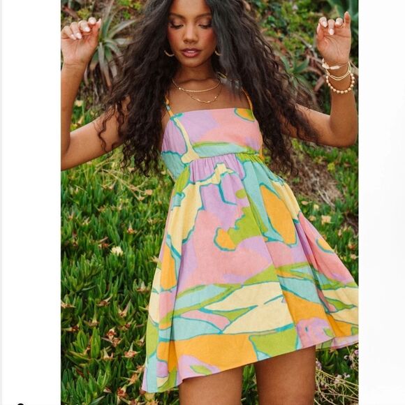 Show Me Your MuMu Gretchen Mini Dress Sz L - Picture 1 of 15